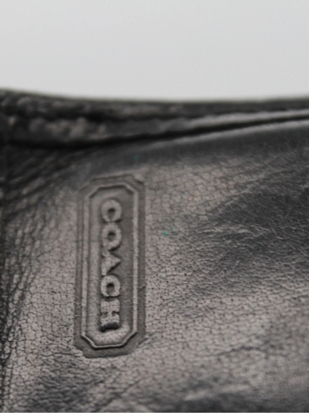 Coach Black Trifold Leather Men's Kiss-Lock Coin Wallet